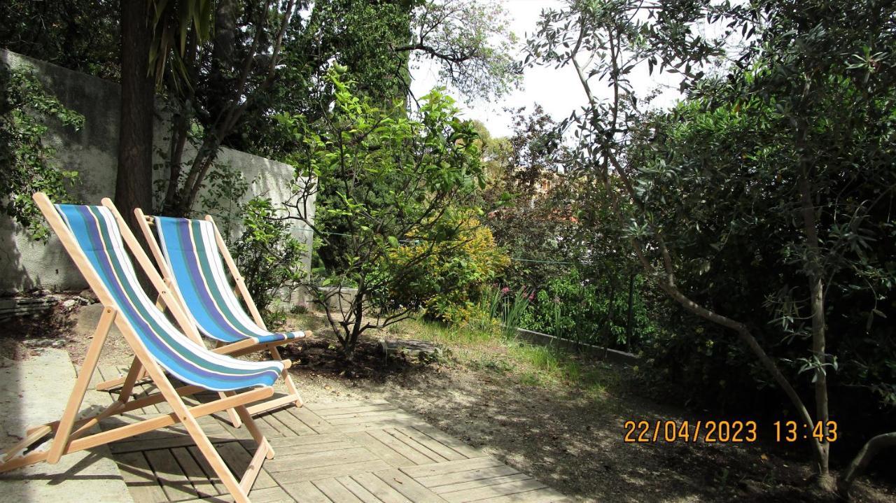 Nice - Studio Independant En Villa - Mer Ville Calme Jardinet Exterior foto